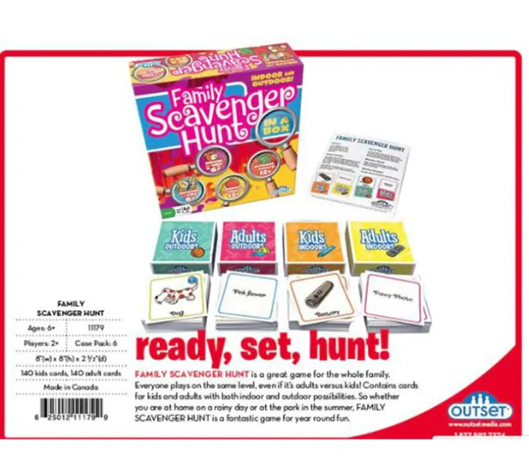 Outset Family Scavenger Hunt Card Game