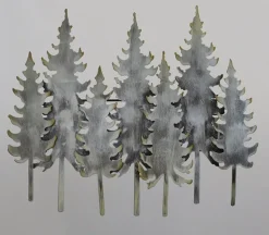 Overlapping Metal Trees – Silver/Rust Finish