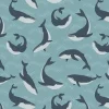 Pacific Northwest Wild Humpback Whales on Blue