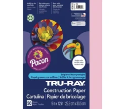 Pacon Construction Truray Paper – 12-inch x 18-inch – Black – 50 Sheets