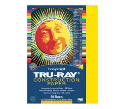 Pacon Construction Truray Paper – 9-inch x 12-inch – White – 50 Sheets