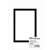 PA Framing Mat Board – Double 5-inch x 7-inch/3-1/2-inch x 5-inch – White Core White/Black