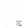 PA Framing Mat Board – Double 5-inch x 7-inch/3-1/2-inch x 5-inch – White Core Soft White/Soft White