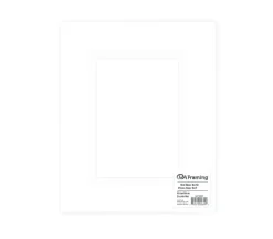 PA Framing Mat Board – Double 8-inch x 10-inch/5-inch x 7-inch – White Core White/White