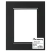 PA Framing Mat Board – Double 8-inch x 10-inch/5-inch x 7-inch – White Core Black/Black