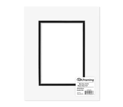PA Framing Mat Board – Double 8-inch x 10-inch/5-inch x 7-inch – White Core White/Black