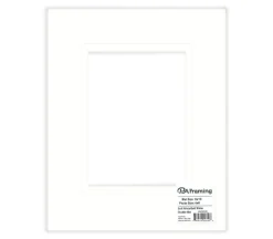 PA Framing Mat Board – Double 8-inch x 10-inch/4-inch x 6-inch – White Core Soft White/Soft White