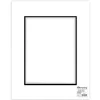 PA Framing Mat Board – Double 16-inch x 20-inch/11-inch x 14-inch – White Core White/Black
