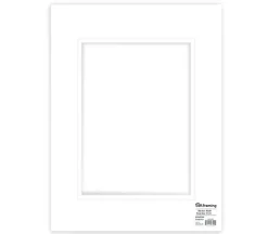 PA Framing Mat Board – Double 16-inch x 20-inch/11-inch x 14-inch – White Core White/White