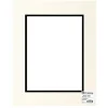 PA Framing Mat Board – Double 16-inch x 20-inch/11-inch x 14-inch – Cream Core Antique White/Black