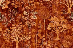 Pandaland Trees in Burnt Orange