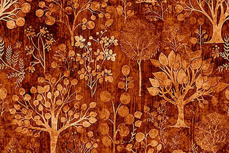 Pandaland Trees in Burnt Orange