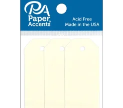 PA Paper Accent Craft Tags – 7/8-inch x 1-3/4-inch – 25 Piece – Cream