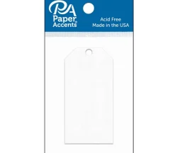 PA Paper Accent Craft Tags – 1-5/8-inch x 3-1/4-inch – 25 Piece – White