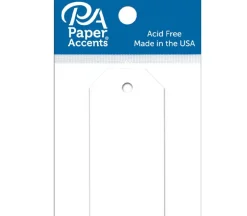 PA Paper Accent Craft Tags – 1-1/4-inch x 2-1/2-inch – 25 Piece – White