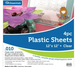 PA Paper Accent Plastic Sheet – 12-inch x 12-inch – .010-inch Clear – 4 Piece