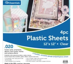 PA Paper Accent Plastic Sheet – 12-inch x 12-inch – .020-inch Clear 4 Piece