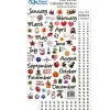 PA Paper Accents Calendar Sticker Month and Numbers – Medium Color