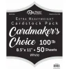 PA Paper Accents Cardmakers Choice – 8-1/2-inch x 11-inch – 100-pounds – White – 50 Piece
