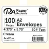 PA Paper Accents Envelope – 4-3/8-inch x 5-3/4-inch – 100 Piece – Cream