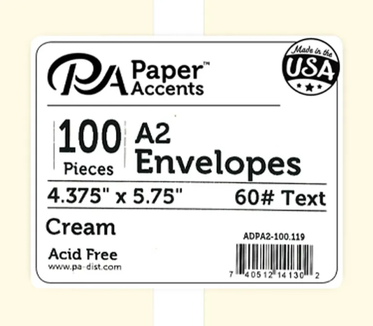 PA Paper Accents Envelope – 4-3/8-inch x 5-3/4-inch – 100 Piece – Cream
