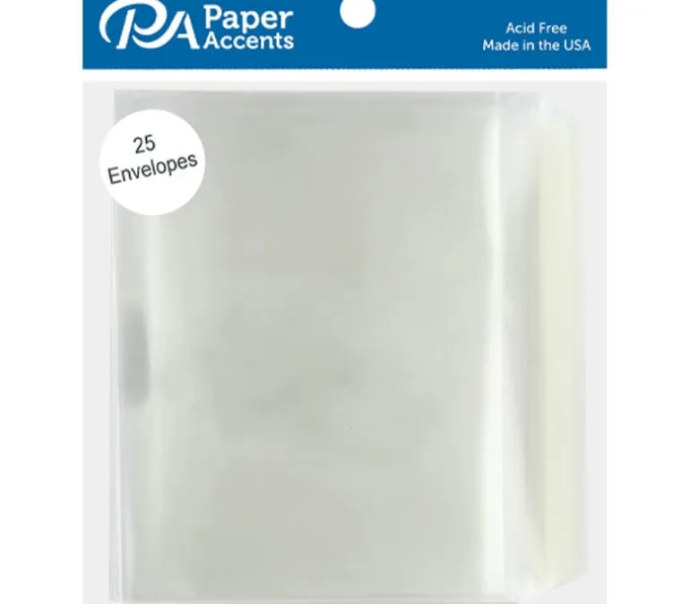 PA Paper Accents Envelope – 4-3/8-inch x 5-3/4-inch – 25 Piece – Translucent Clear