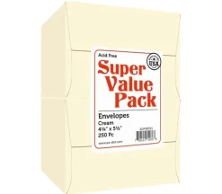 PA Paper Accents Super Value Envelope Pack – 4-1/4-inch x 5-1/2-inch – 250 Piece – Cream