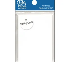 PA Paper Accents Trading Cards – 2-1/2-inch x 3-1/2-inch – 65-pounds – White – 50 Piece