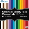 PA Paper Accents Variety Cardstock Pack – 12-inch x 12-inch – 72 Piece – 65-pounds – Essential