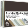 Paper Accents Assorted Cards with Envelopes – 40 Piece – Neutral