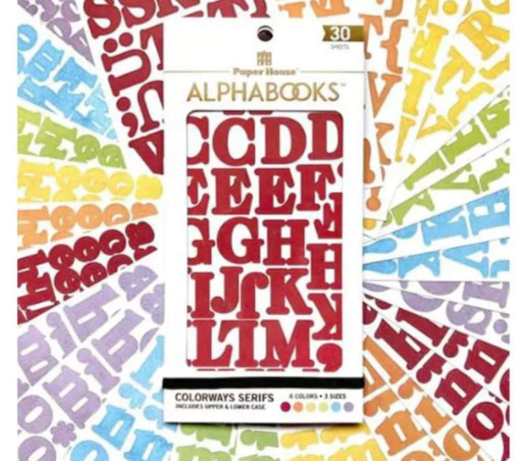 Paper House Alphabet Stickers – Alphabooks Colorways Serifs