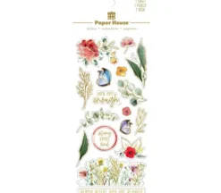 Paper House Foil Stickers – Green Leaves
