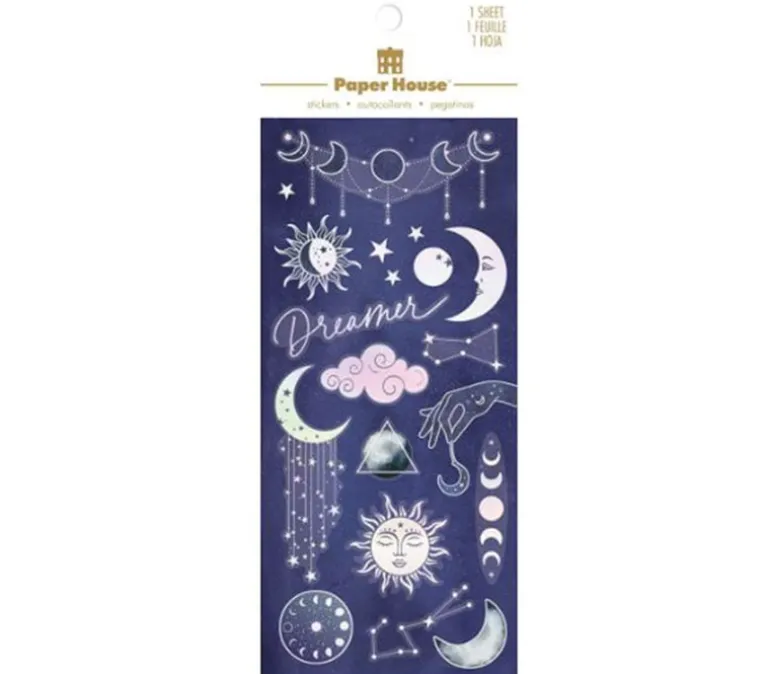 Paper House Foil Stickers – Sun and Moon