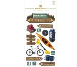 Paper House Scrapbook Stickers – Outdoor Adventure 3D