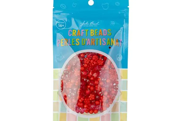 Pastel Acrylic Bow and Faceted Bead Mix, 70g