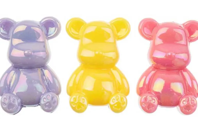Pastel Acrylic Bow and Faceted Bead Mix, 70g