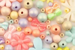 Pastel Acrylic Bow Bead Mix, 35g