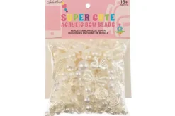 Pastel Acrylic Bow Bead Mix, 35g