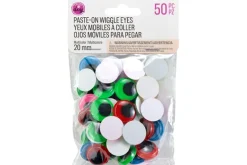 Paste-On Wiggle Eyes – 25mm – 20pc. – Black
