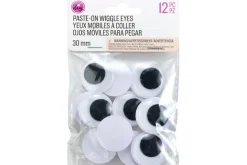 Paste-On Wiggle Eyes – 150mm – 2pc. – Black