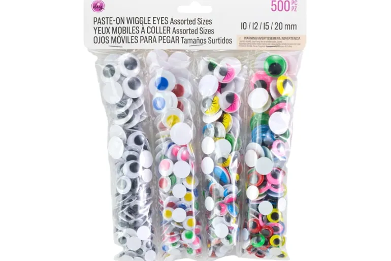 Paste-On Wiggle Eyes – 10mm – 100pc. – Black