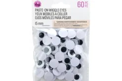 Paste-On Wiggle Eyes – 10mm – 100pc. – Black