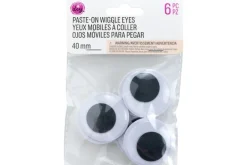 Paste-On Wiggle Eyes – 10mm – 100pc. – Black