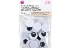 Paste-On Wiggle Eyes – 10mm – 50pc. – Neon