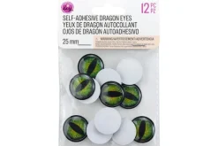 Paste-On Wiggle Eyes – 10mm – 50pc. – Neon