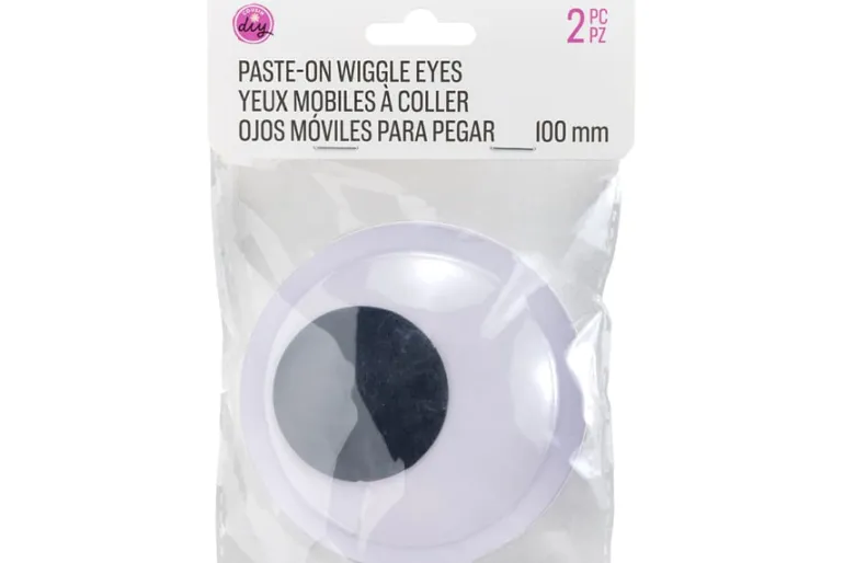 Paste-On Wiggle Eyes – 10mm – 50pc. – Neon