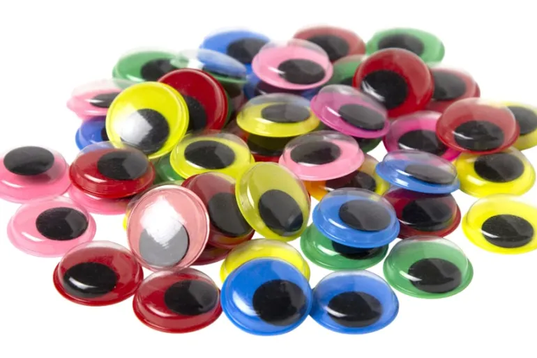 Paste-On Wiggle Eyes – 10mm – 50pc. – Neon