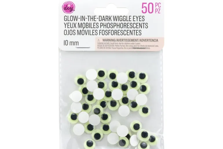 Paste-On Wiggle Eyes – 10mm – 50pc. – Neon
