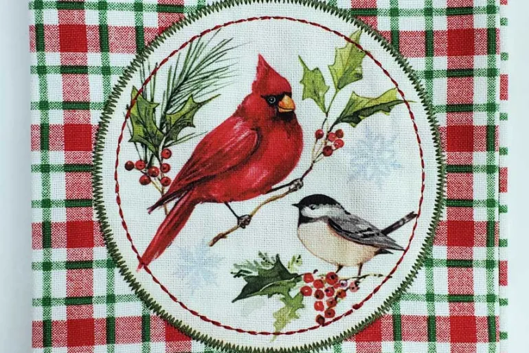 Patch Cardinal Tea Towel