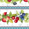 Patchwork Picnic Strawberry Allover on Blue